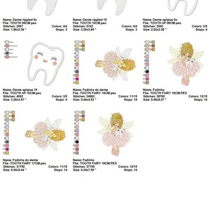 Tooth Fairy Embroidery Designs – Baby Girl Machine Embroidery (Instant Download)