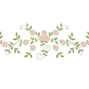 Entwined Roses Embroidery Design – Machine Embroidery Pattern (Instant Download)