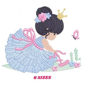 Ballerina Embroidery Design – Ballet Machine Embroidery Pattern (Digital File)