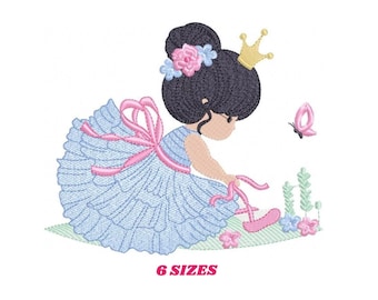 Ballerina Embroidery Design – Ballet Machine Embroidery Pattern (Digital File)