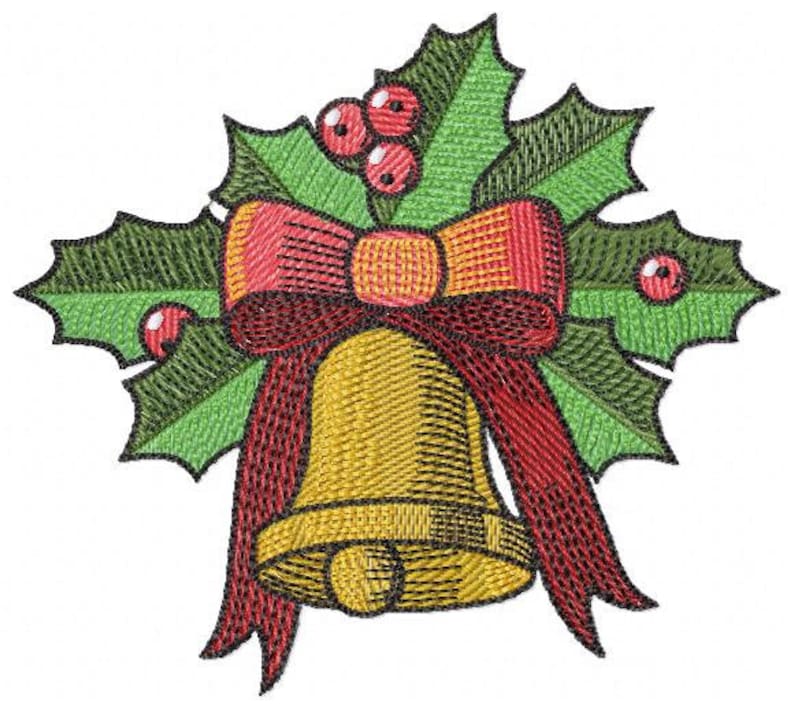 Bell Embroidery Designs Xmas Embroidery Design Machine - Etsy