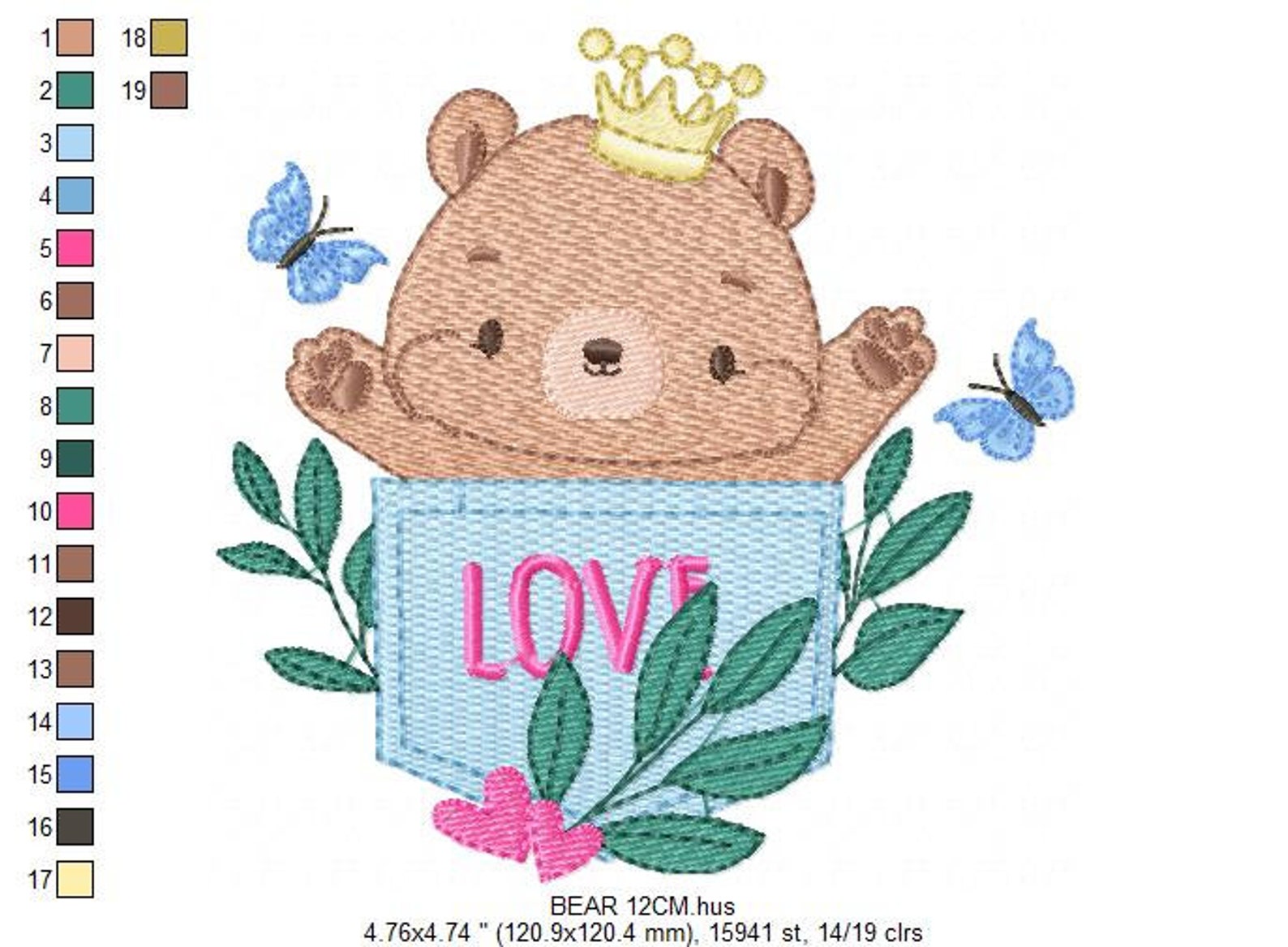 teddy embroidery