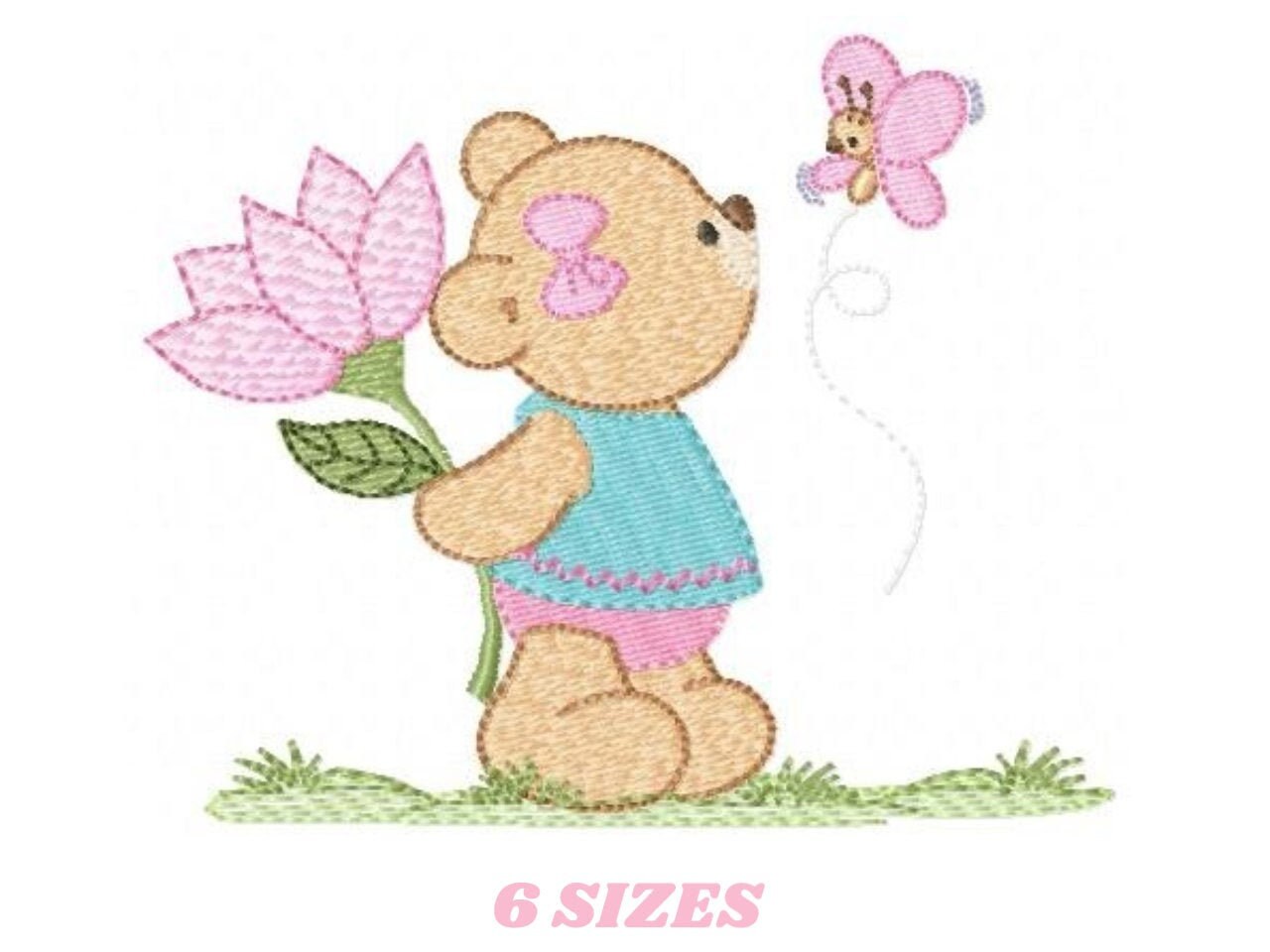 Teddy Bear Embroidery Designs Baby Girl Embroidery Design - Etsy Hong Kong
