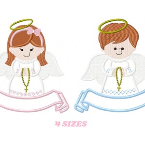 Angel embroidery designs - Girl embroidery design machine embroidery pattern - Boy embroidery file - angel applique design boy and girl