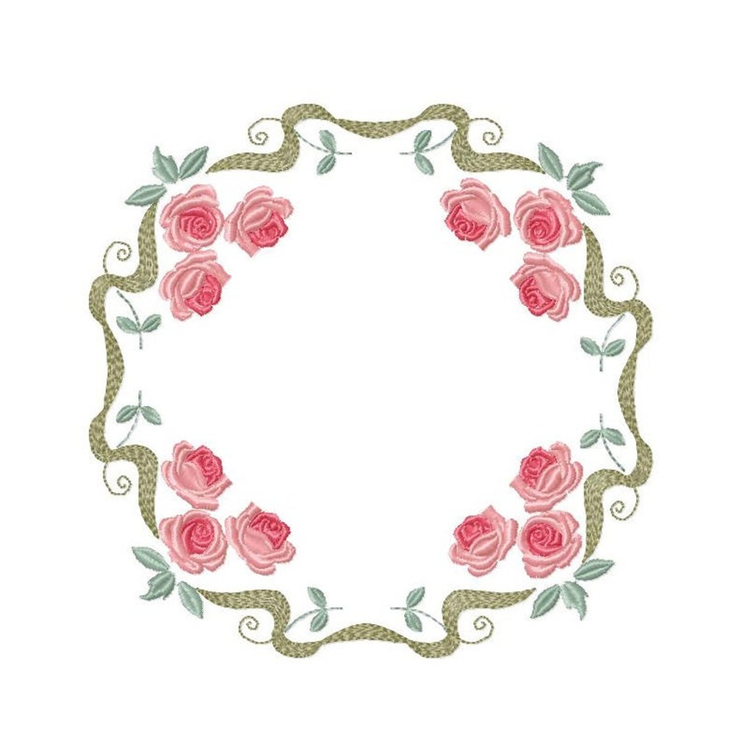 Monogram Frame embroidery designs - Flower embroidery design machine e –  Marcia Embroidery