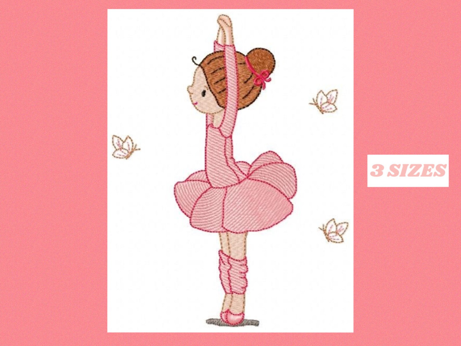 Ballerina Embroidery Designs Ballet Embroidery Design Etsy