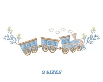 Train Embroidery Design – Baby Boy Machine Pattern (Digital Download)
