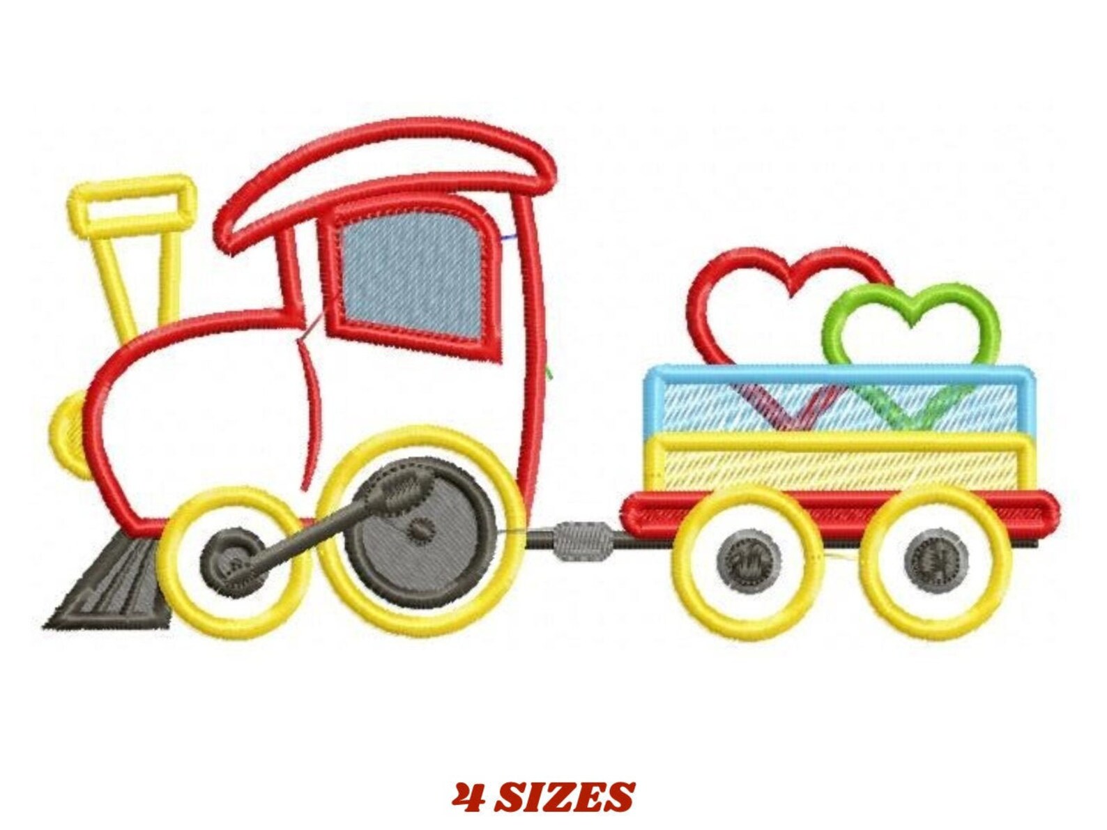 Train Embroidery Designs Vehicle Embroidery Design Machine Etsy