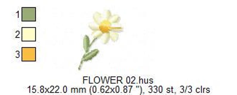 Little Flowers embroidery design - Tulip and daisies machine embroidery pattern - Kitchen Tea towel divider - Instant digital download pes image 8