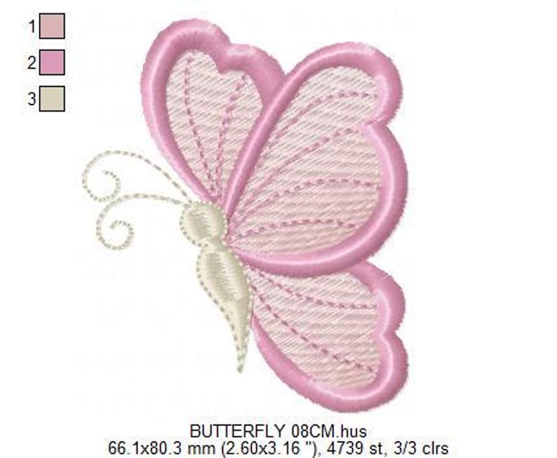 Mini Butterfly Embroidery Design – Small Machine Embroidery Pattern (Digital Download)