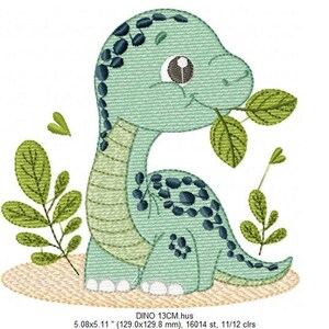 Dinosaur Embroidery Design – Brontosaurus Machine File (Digital Download)