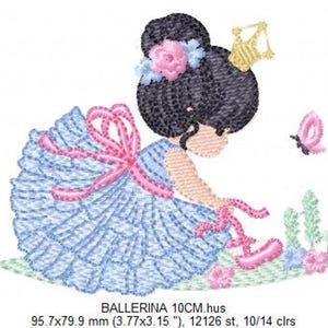 Ballerina Embroidery Design – Ballet Machine Embroidery Pattern (Digital File)