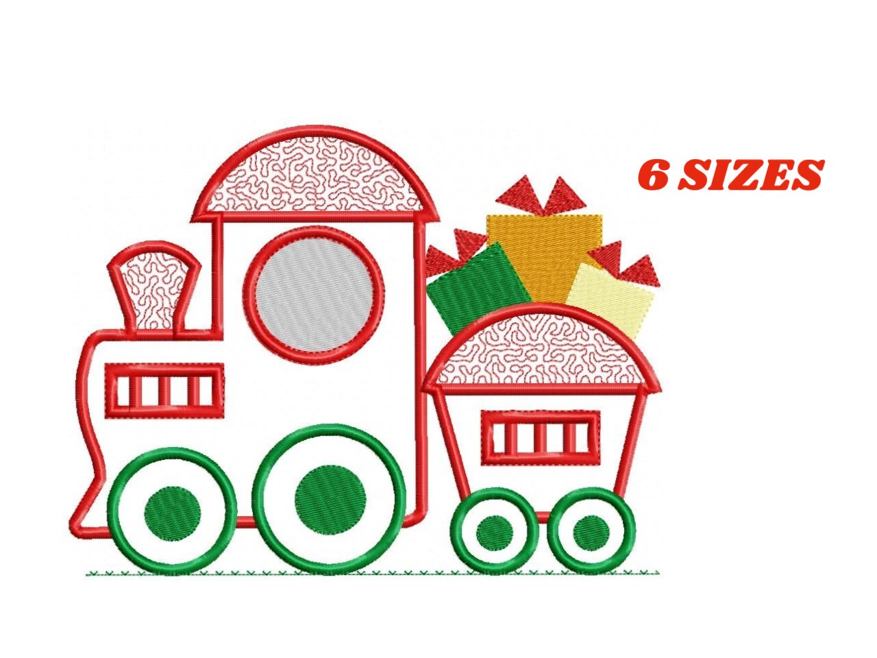 Xmas Train Embroidery Designs Santa Claus Embroidery Design - Etsy