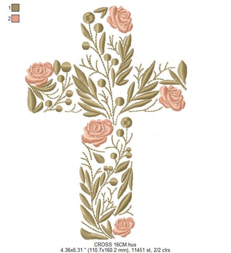 Cross Embroidery Designs Religious Embroidery Design Machine Etsy