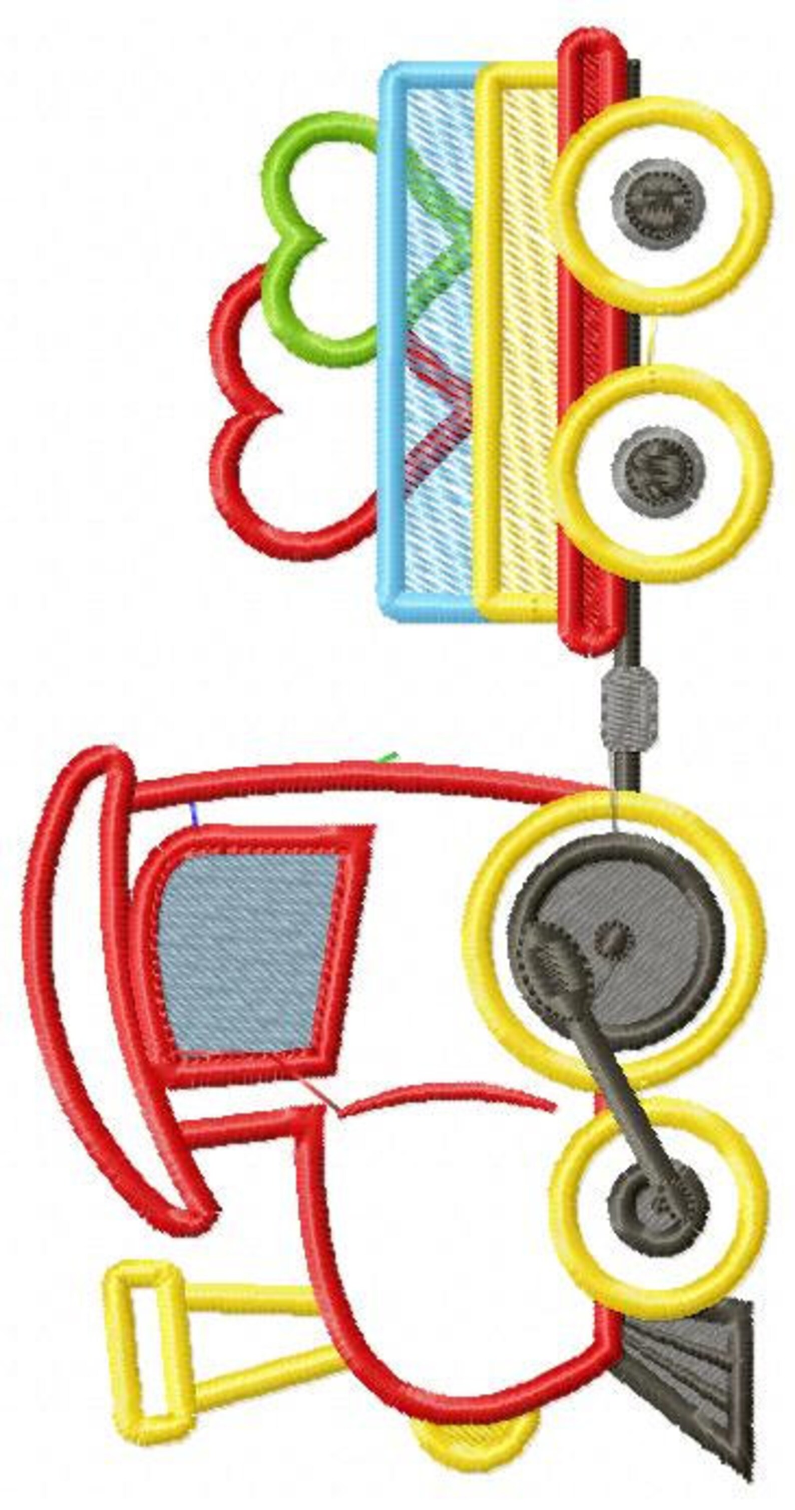 Train Embroidery Designs Vehicle Embroidery Design Machine Etsy