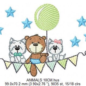 Bear Embroidery Designs Animals Embroidery Design Machine Embroidery ...