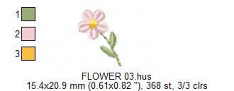 Little Flowers embroidery design - Tulip and daisies machine embroidery pattern - Kitchen Tea towel divider - Instant digital download pes image 9