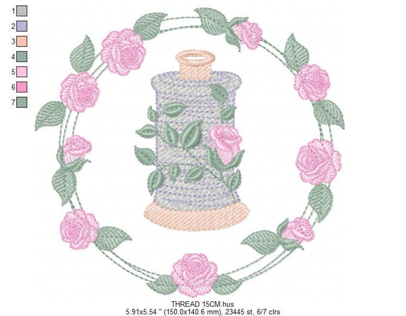 Thread Rose Craft Thread With Flower Embroidery Designs - Frame With Roses Embroidery ...