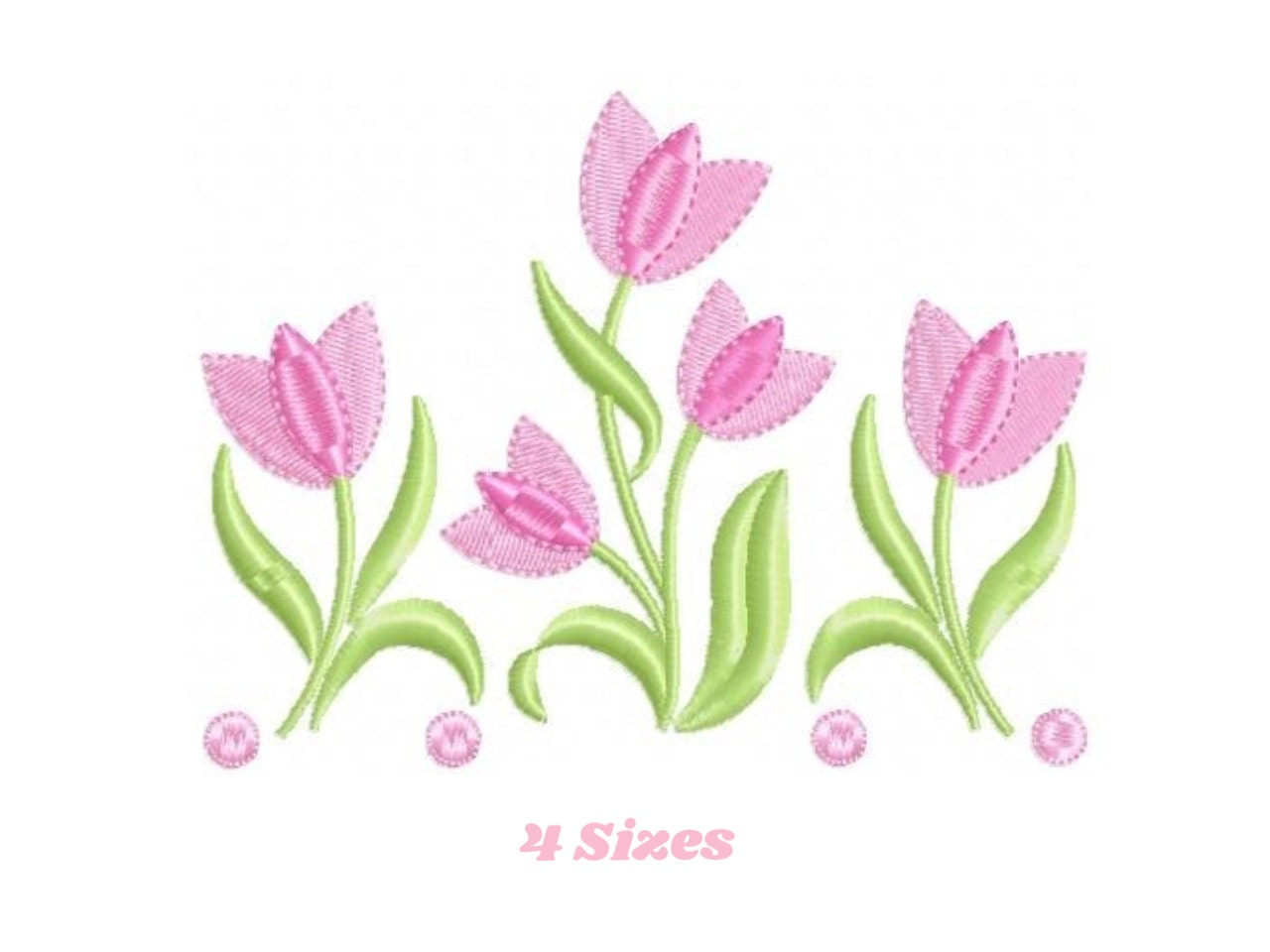 Flowers Embroidery Designs Tulip Embroidery Design Machine