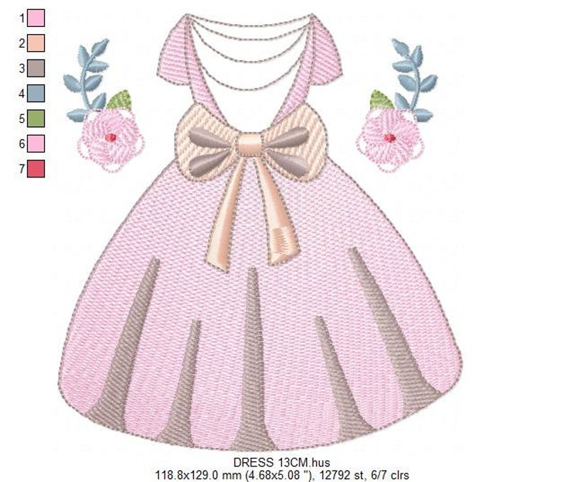 Dress embroidery designs gown embroidery design machine  etsy