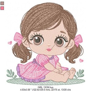 Baby Girl Summer Dress In Round Neck Embroidery Print Design main image 0