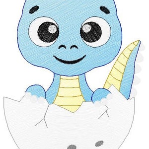 Baby Dinosaur embroidery designs Dino embroidery design machine embroidery pattern Dragon embroidery file Dinosaur egg boy embroidery image 2