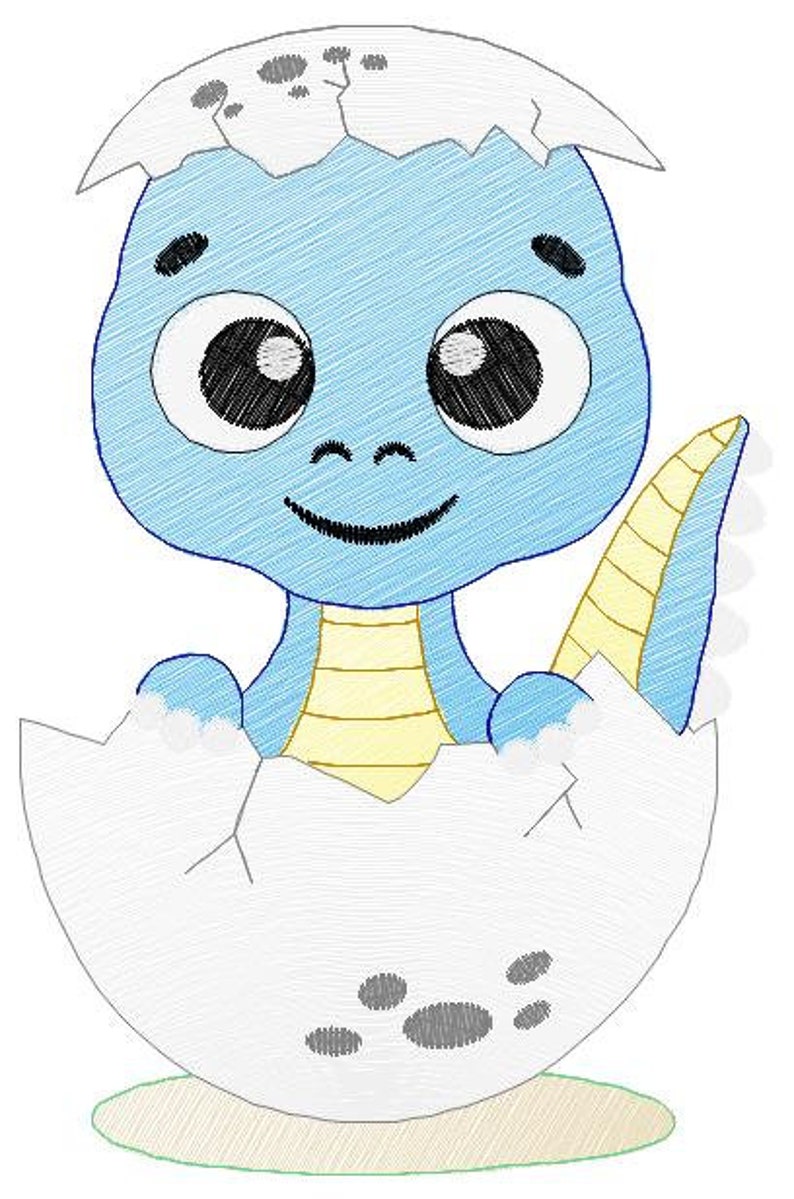 Baby Dinosaur embroidery designs Dino embroidery design machine embroidery pattern Dragon embroidery file Dinosaur egg boy embroidery image 2