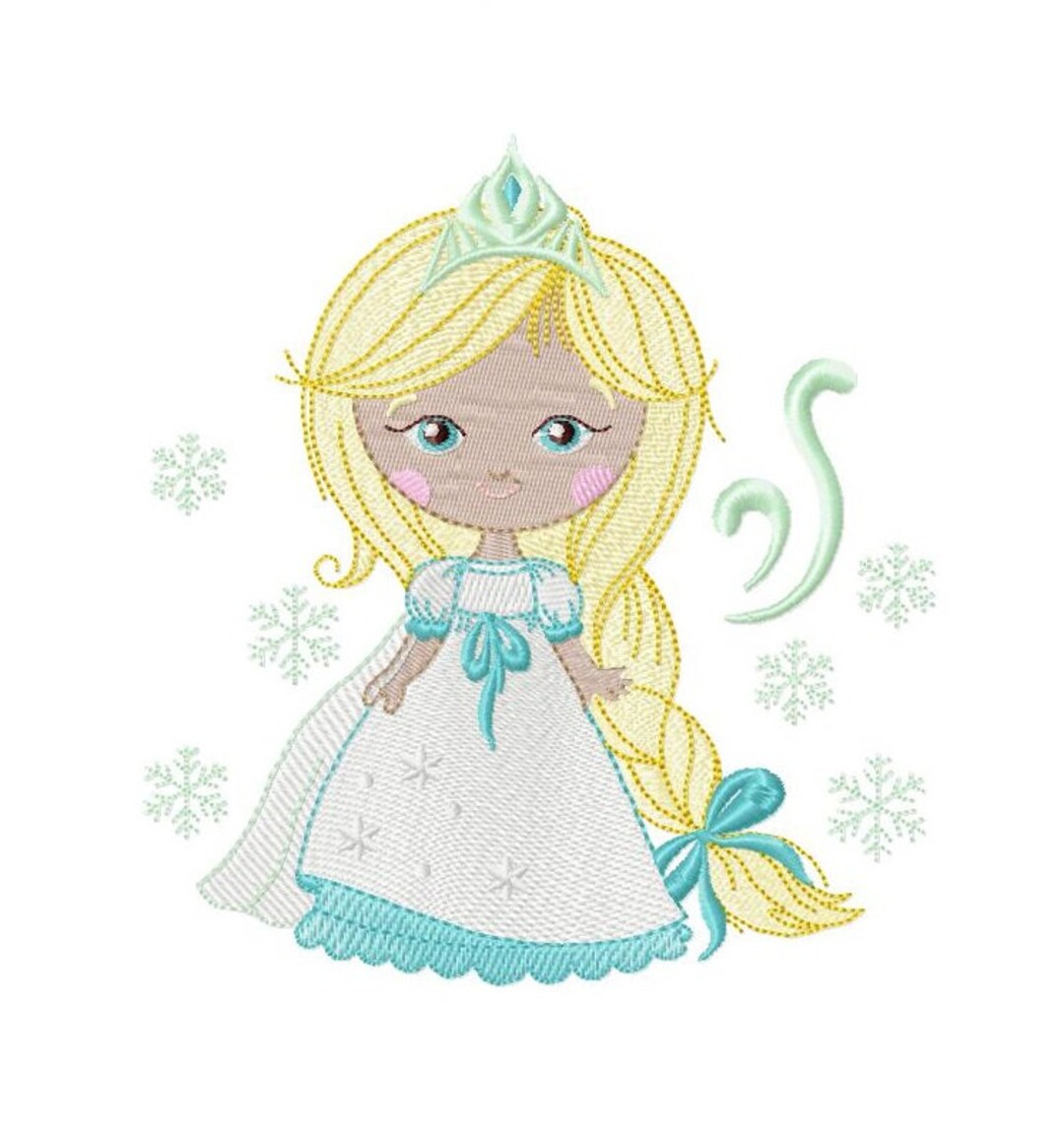 Princess Embroidery Designs - Baby Girl With Crown Machine Embroidery ...
