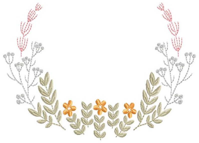 Monogram frame embroidery designs flower embroidery design  etsy Monogram frame embroidery designs flower embroidery design  etsy