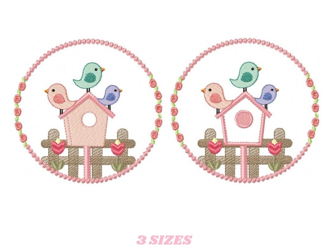 Bird Embroidery Designs Birdhouse Embroidery Design Machine Embroidery
