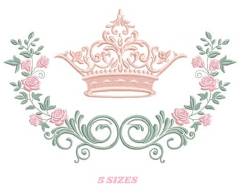 Laurel Wreath Crown Embroidery Design – Machine Embroidery Pattern (Digital Download)