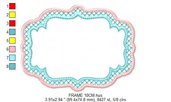 Frame Embroidery Designs Set - Frame Applique Design Shape Embroidery ...