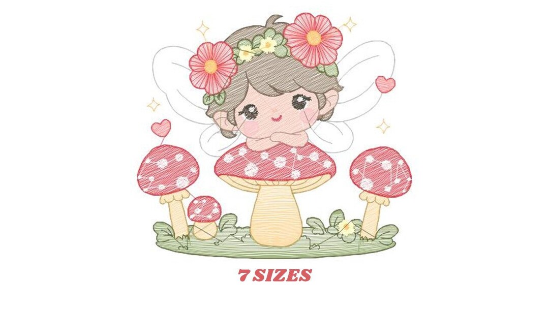 Fairy Embroidery Designs Baby Girl Embroidery Design Machine Embroidery ...