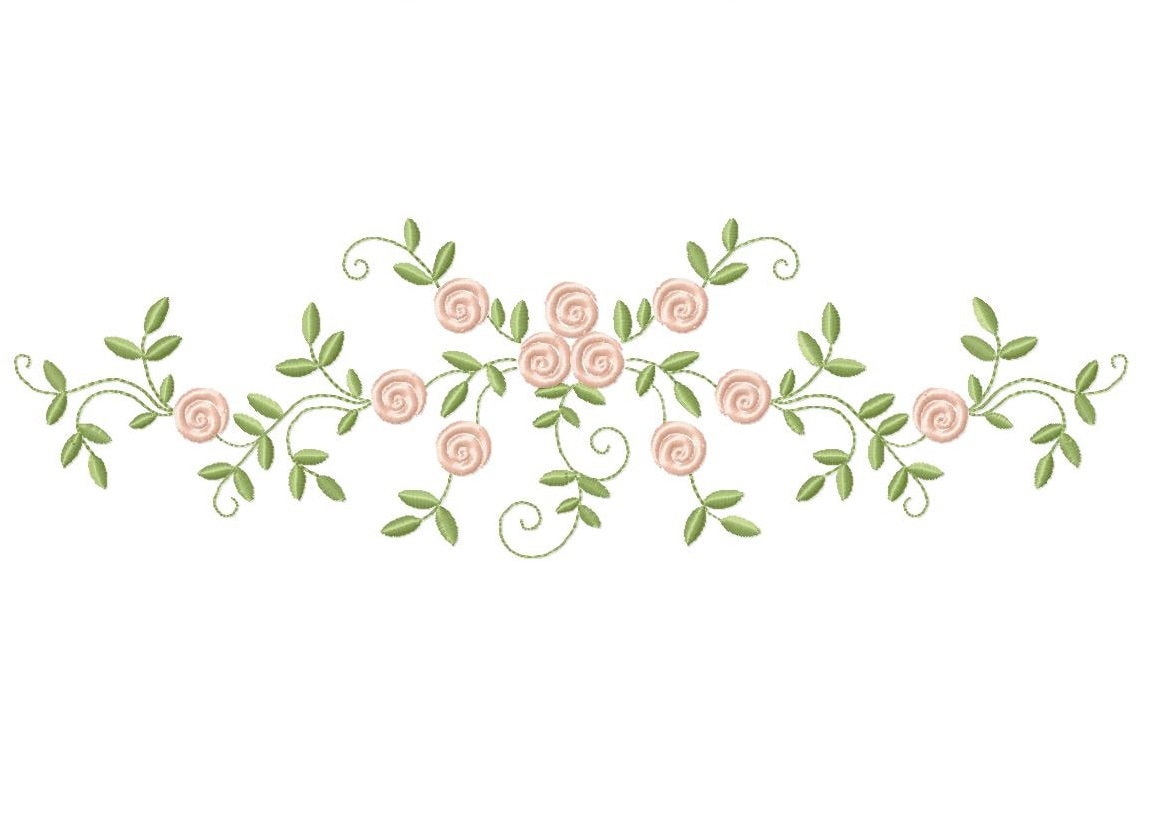 Rose Vine Frame 428 Embroidery Design