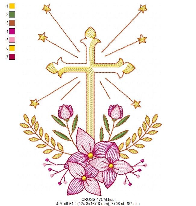 Diseños de bordado cruzado Diseño de bordado religioso - Etsy España
