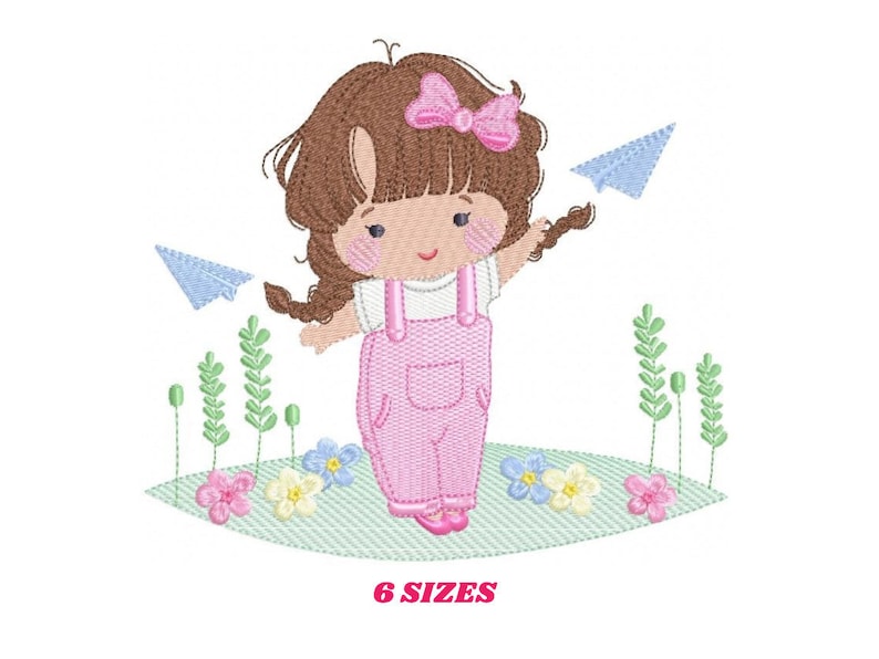 Baby Girl Embroidery Designs Children Embroidery Design Etsy