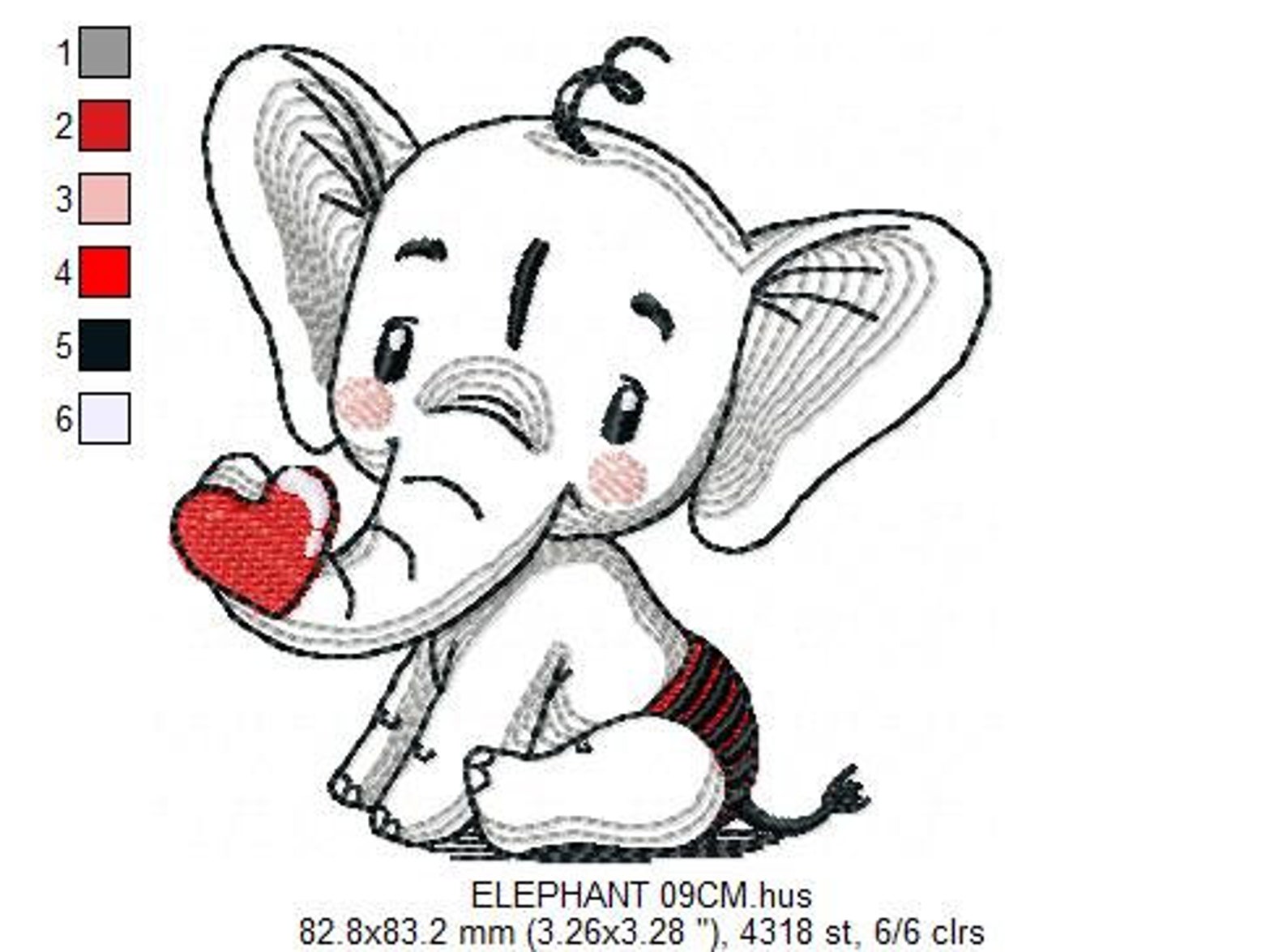 Elephant Embroidery Designs Animal Embroidery Design Machine Etsy