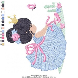 Ballerina Embroidery Design – Ballet Machine Embroidery Pattern (Digital File)