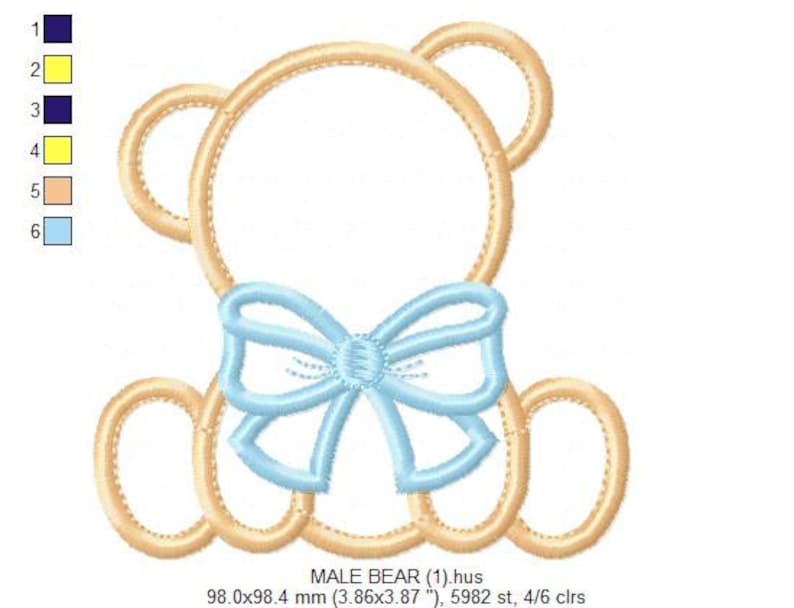 Baby Bear Embroidery Designs Teddy Embroidery Design Machine Etsy