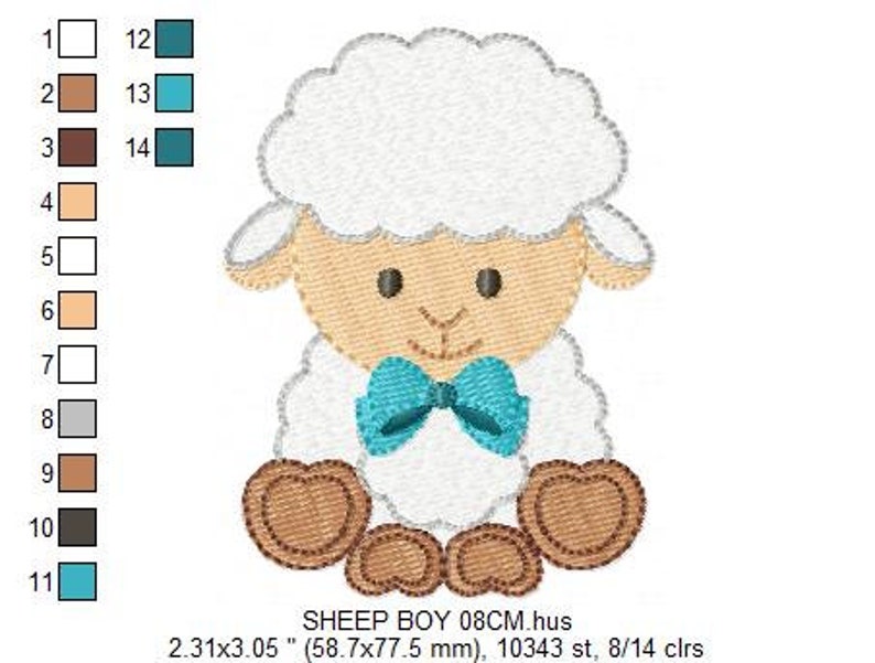Sheep Embroidery Design Lamb Embroidery Designs Machine Etsy