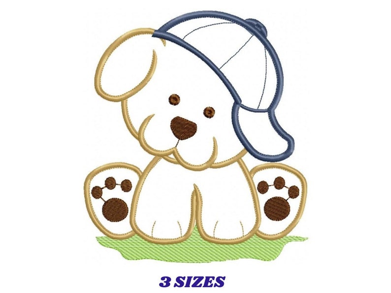 Dog embroidery designs - Baby boy embroidery design machine embroidery pattern - Puppy embroidery file - Dog applique design digital file 