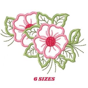 Floral Applique – Flower Embroidery Design (Digital Download)