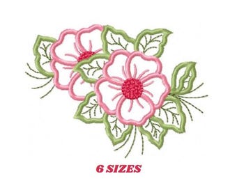 Floral Applique – Flower Embroidery Design (Digital Download)