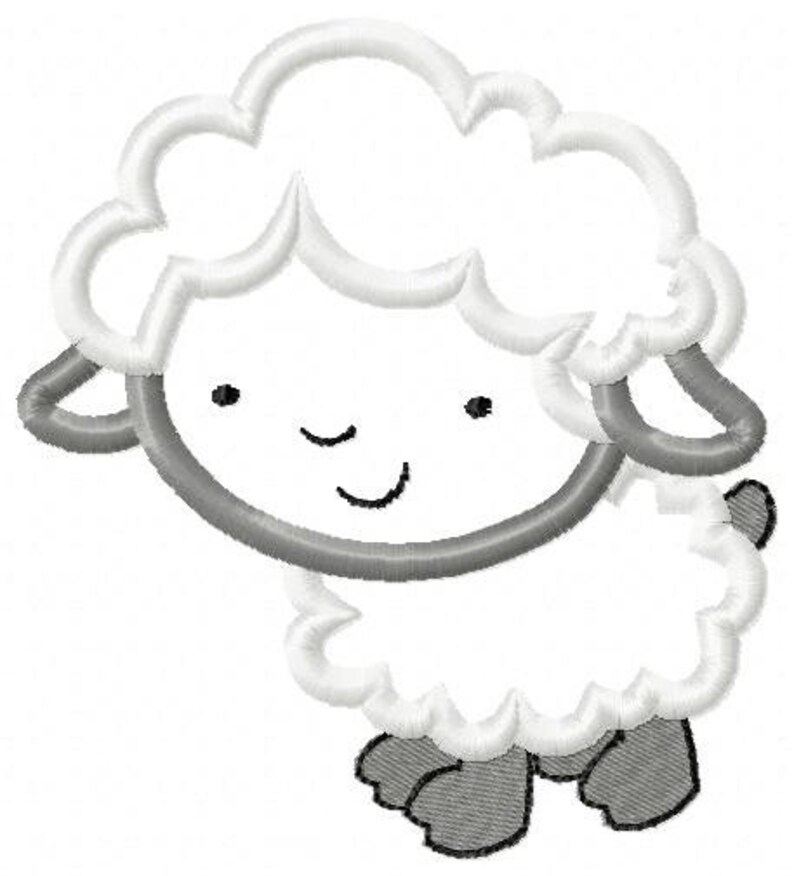 Sheep Embroidery Design Lamb Embroidery Designs Machine Etsy