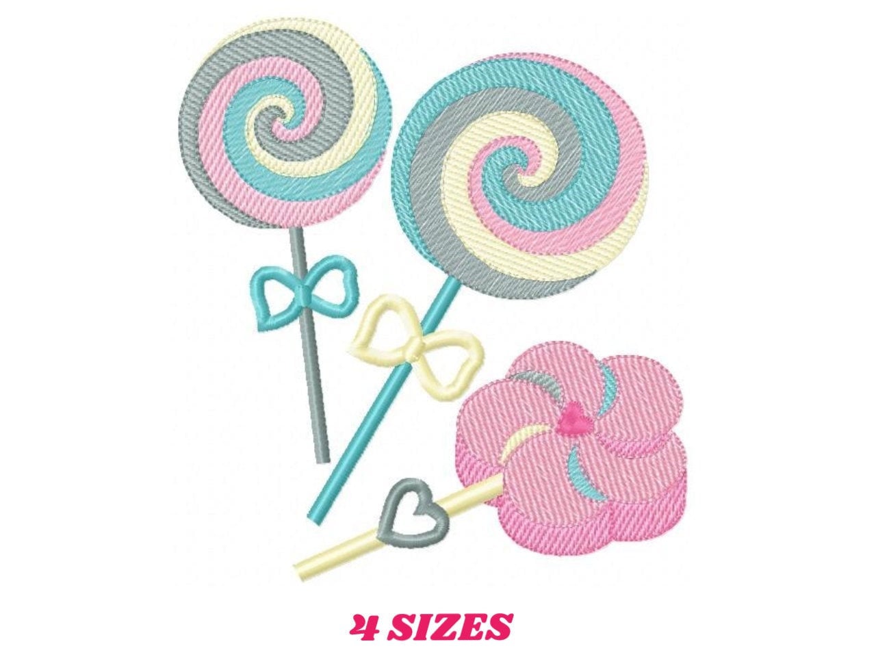 Lollipop Applique Design. Lollipop Embroidery Design. Lollipop 