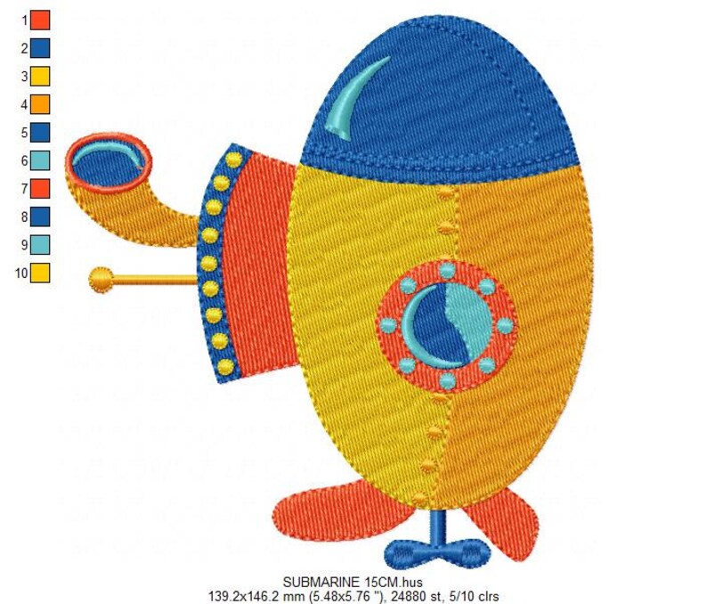 Submarine embroidery design baby boy embroidery designs  etsy