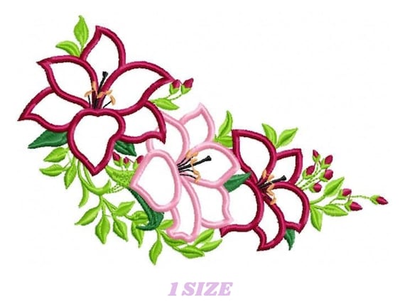 Floral Applique and Machine Embroidery Designs  Rosieday Embroidery –  tagged applique flower embroidery – RosiedayEmbroidery