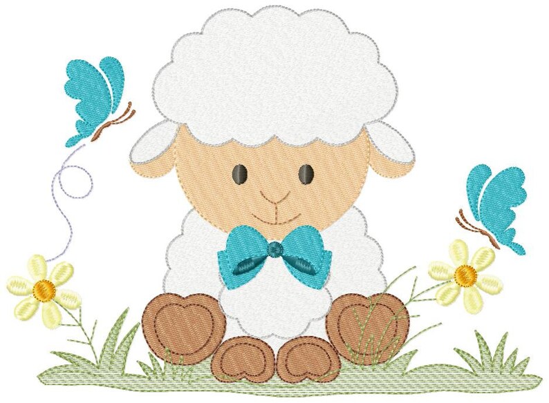 Sheep Embroidery Design Lamb Embroidery Designs Machine Etsy
