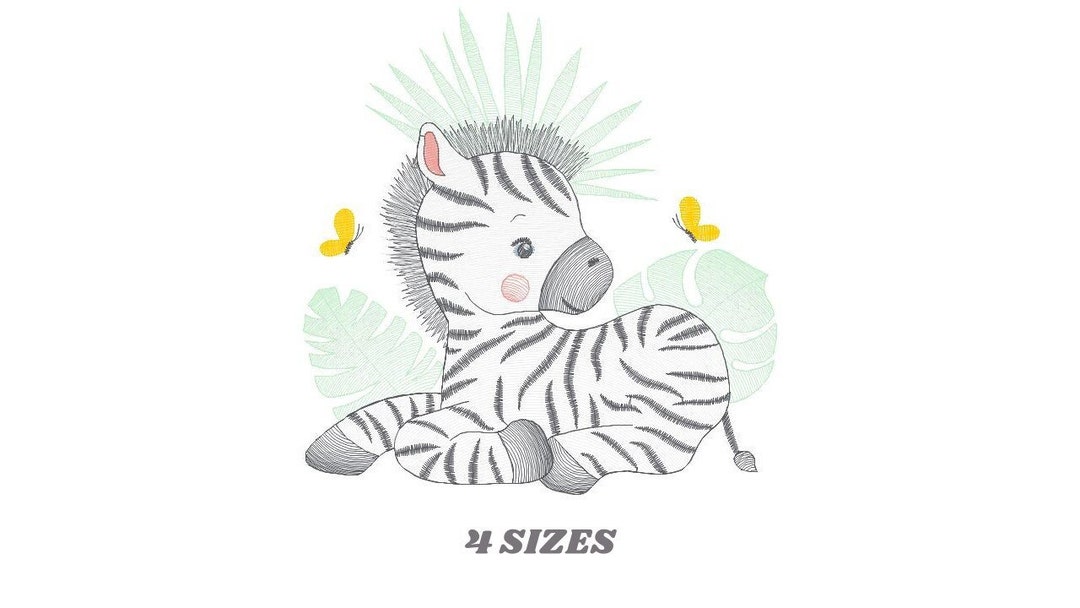 Zebra Embroidery Design – Animal Safari Pattern (digital Download) - Etsy