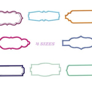Rahmenapplikations-Stickmuster – Monogrammrahmen, Handtuchstickerei (Digitaler Download)
